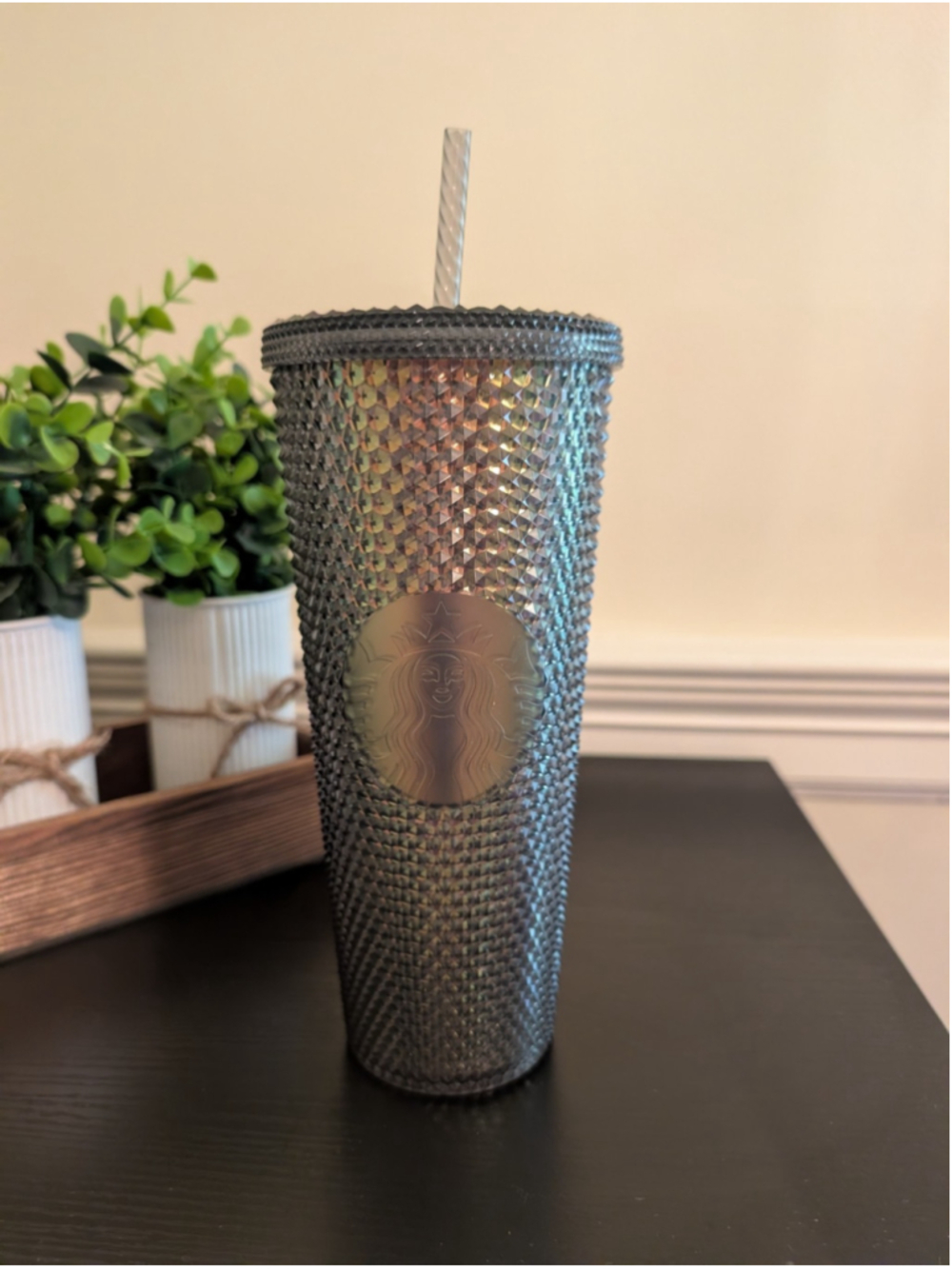 Starbucks 2020 Fall 24oz Venti Studded Iridescent Shimmer Black / Dark Tumbler